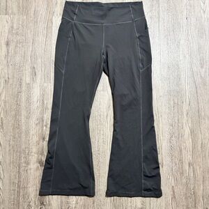 Fabletics PureLuxe Leggings Womens Black Flare Yoga Pants High Rise Stretch